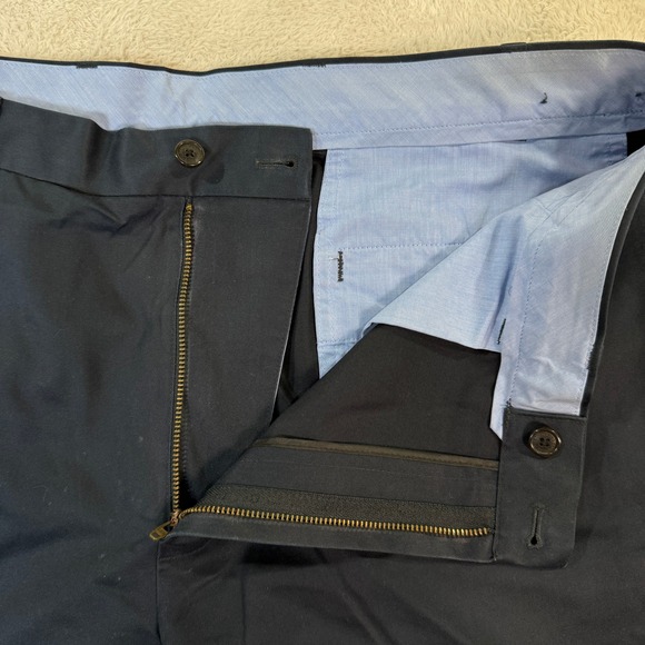Brooks Brothers Lightweight Advantage Chino Clark Pants Mens 38x30 Navy Cotton - Picture 3 of 7